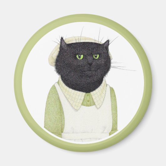 KITCHEN MAID CAT Round Magnet (Voorkant)