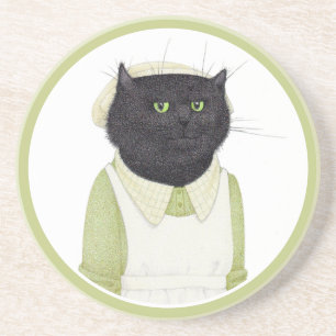 KITCHEN MAID CAT Round Sandstone Onderzetter