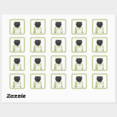 KITCHEN MAID CAT Small Square Stickers (Vel)