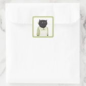 KITCHEN MAID CAT Small Square Stickers (Tas)