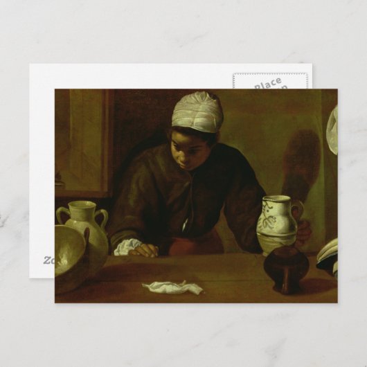 Kitchen Maid with the Supper at Emmaus, c.1618 Briefkaart (Voorkant / Achterkant)