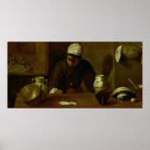 Kitchen Maid with the Supper at Emmaus, c.1618 Poster (Voorkant)