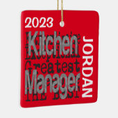 Kitchen Manager Extraordinaire CUSTOM Keramisch Ornament (Rechts)
