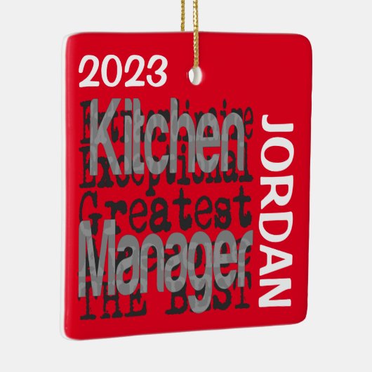 Kitchen Manager Extraordinaire CUSTOM Keramisch Ornament (Rechts)