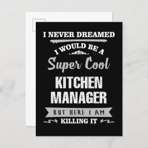 Kitchen Manager Super Cool die hem doodt Briefkaart