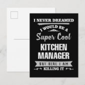 Kitchen Manager Super Cool die hem doodt Briefkaart (Voorkant / Achterkant)