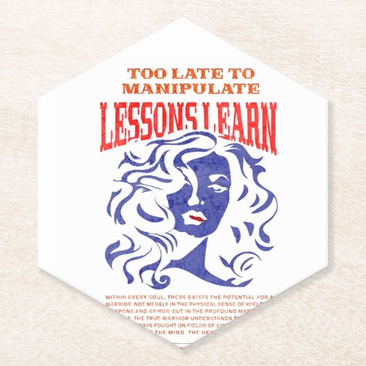 KITCHEN MANIPULATE LESSONS LEARN PAPER COASTER KARTONNEN ONDERZETTERS (Voorkant)