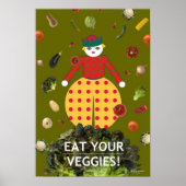 Kitchen Martzkin "EAT UW VEGGIEËN!" Poster (Voorkant)