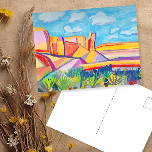Kitchen Mesa New Mexico Handgeschilderd Aquarel Briefkaart