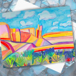 Kitchen Mesa Wacky Waterverf Art Briefkaart<br><div class="desc">Ben je naar Kitchen Mesa geweest in New Mexico? Het is prachtig! Ik hoop dat je mijn onhandige kleurrijke versie van de waterverf leuk vindt.</div>