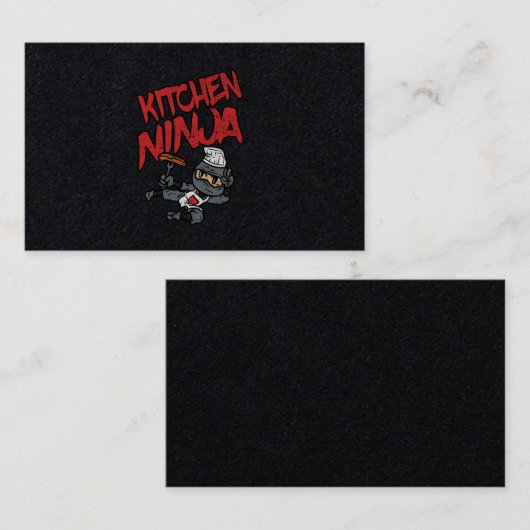 Kitchen Ninja Cooking BBQ Visitekaartje (Voorkant / Achterkant)