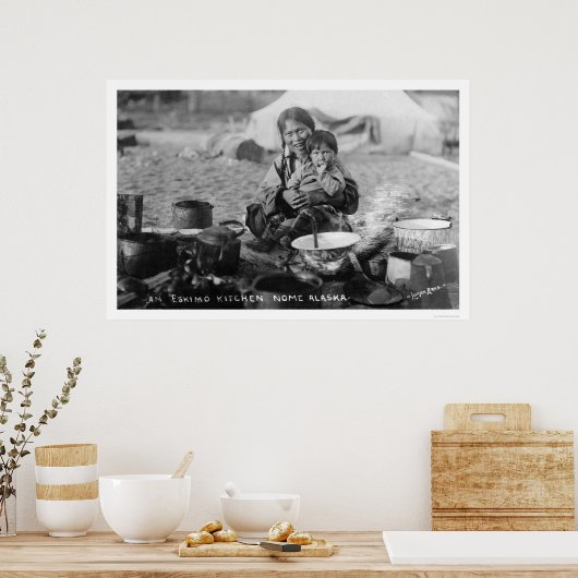 Kitchen Nome, Alaska 1916 Poster (Keuken)