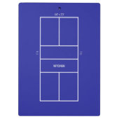Kitchen Pickleball Court Diagram Klembord (Achterkant)