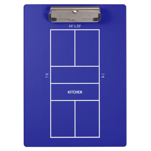 Kitchen Pickleball Court Diagram Klembord (Voorkant)