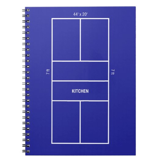 Kitchen Pickleball Court Diagram Notitieboek (Voorkant)