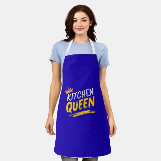 Kitchen Queen Apron All-Over Print Apron Schort (Gedragen)