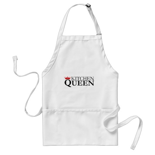 Kitchen Queen en Crown Standaard Schort (Voorkant)
