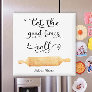 Kitchen Quote Funny Black White Typografie Magneet