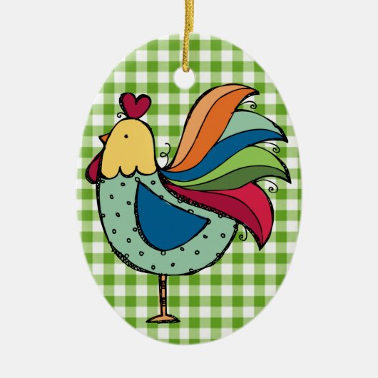Kitchen Rooster - SRF Keramisch Ornament (Voorkant)
