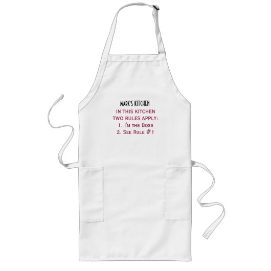 Kitchen Rules novelty chef's schort (Voorkant)