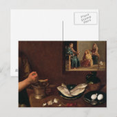 Kitchen Scene met Christus Briefkaart (Voorkant / Achterkant)