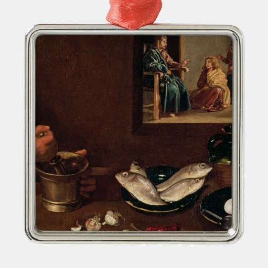Kitchen Scene met Christus Metalen Ornament (Voorkant)