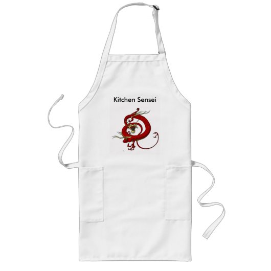 Kitchen Sensei Apron Lang Schort (Voorkant)