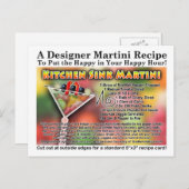 Kitchen Sink Martini Recipe Briefkaart (Voorkant / Achterkant)