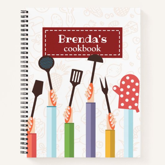 Kitchen Stuff Burgandy Recipe Spiral Notebook Notitieboek (Voorkant)
