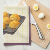 Kitchen Tea Towel | Cheese Scone Time | Plum Borde Theedoek (Quarter Fold)