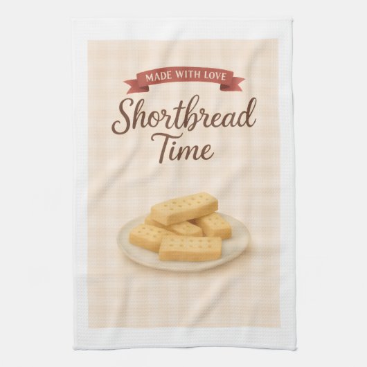Kitchen Tea Towel | Shortbread | Made With Love Theedoek (Verticaal)