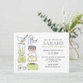 Kitchen Tea Vrijgezellenfeest Party nodigt uit Kaart (Staand voorkant)