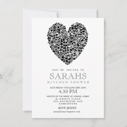 Kitchen Tea Vrijgezellenfeest Party nodigt uit Kaart (Voorkant)