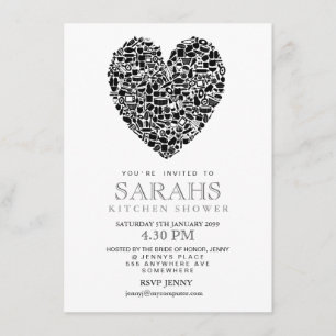 Kitchen Tea Vrijgezellenfeest Party nodigt uit Kaart