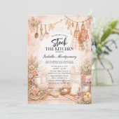 Kitchen Themed Stock The Kitchen Bridal Shower Kaart (Staand voorkant)