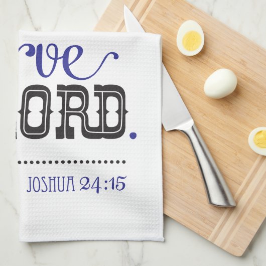 Kitchen Towel Bible Scripture Joshua 24:15 Theedoek (Quarter Fold)