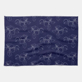 Kitchen Towel - Blue And White Lemons Pattern Theedoek (Horizontaal)