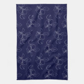 Kitchen Towel - Blue And White Lemons Pattern Theedoek (Verticaal)