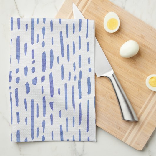 Kitchen Towel - Blue Stripe Pattern Theedoek (Quarter Fold)