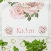 Kitchen Towel Blush-Rozen & Glitter Personalized Theedoek (Gevouwen)