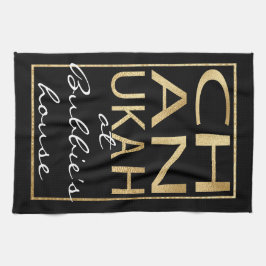 Kitchen Towel Chanukah Gold Theedoek