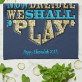 Kitchen Towel "Chanukah/O Dreidel Dreidel.." Theedoek (Gevouwen)