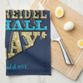 Kitchen Towel "Chanukah/O Dreidel Dreidel.." Theedoek (Quarter Fold)