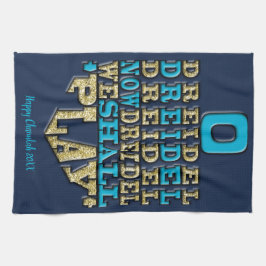 Kitchen Towel "Chanukah/O Dreidel Dreidel.." Theedoek