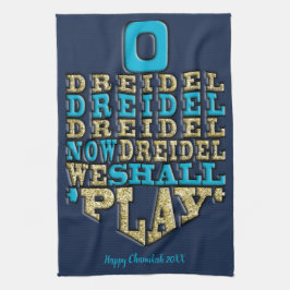 Kitchen Towel "Chanukah/O Dreidel Dreidel.." Theedoek