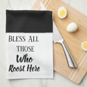 Kitchen Towel-Chicken Bless Al diegenen die Theedoek (Quarter Fold)