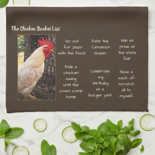 Kitchen Towel-Chicken Bucket List Theedoek (Gevouwen)
