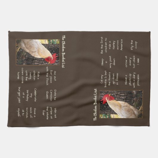 Kitchen Towel-Chicken Bucket List Theedoek (Horizontaal)