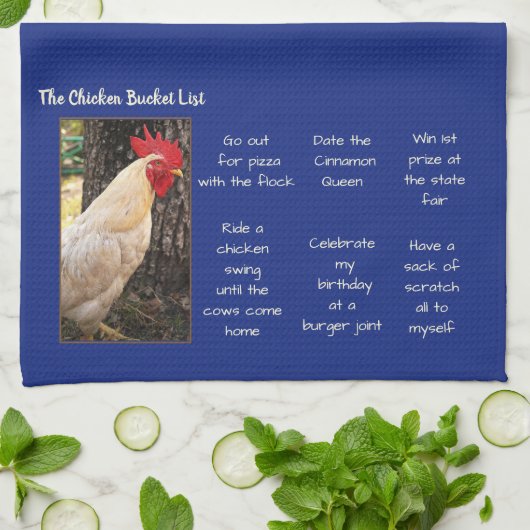 Kitchen Towel-Chicken Bucket List Theedoek (Gevouwen)