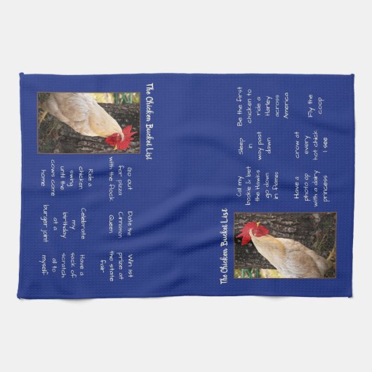 Kitchen Towel-Chicken Bucket List Theedoek (Horizontaal)